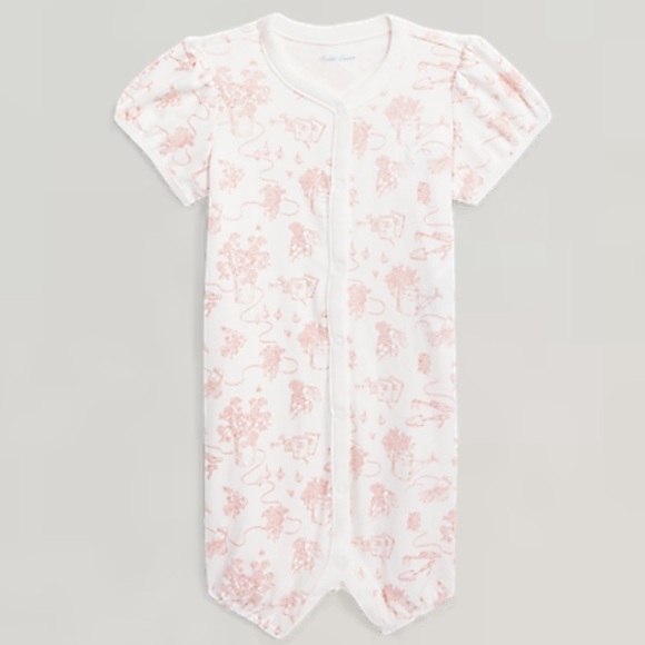 Polo Ralph Lauren Other - Polo Ralph Lauren Toile Cotton Interlock Bubble
Shortall
Baby Girl Sz 9M